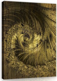 Vászonkép 75x100 Arany spirál absztrakt fraktál textúra dinamika mozgás művészet