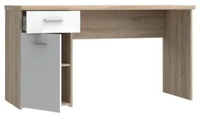 Íróasztal GINO fehér/sonoma tölgy