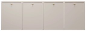 Lorini fali négyajtós komód 200 cm - kasmír / arany fogantyúk