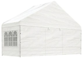 fehér polietilén pavilon tetővel 11,15 x 5,88 x 3,75 m