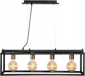 Függőlámpa x4 fekete 120x75x29 cm