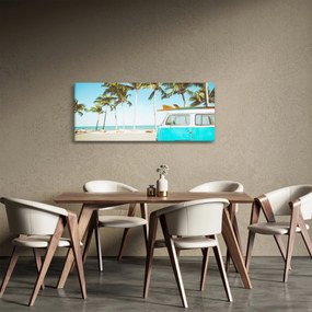 Kép - Vintage furgon a tengerparton (120x50 cm)