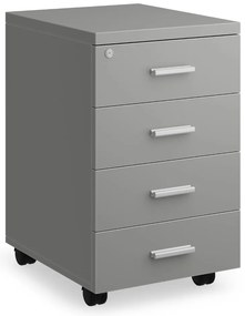 SimpleOffice konténer 40 x 48 cm - 4 fiókos, szürke