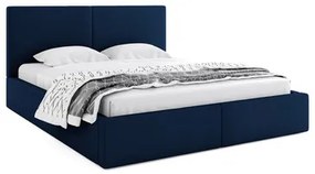 HILTON kárpitozott ágy 120x200 cm Kék
