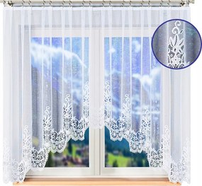 Rövid Jacquard Függöny 300x160 Íves Virágos Béka Dísz Szoba