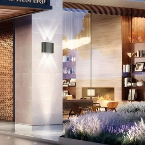 Brilagi - FLAREBOX LED kültéri fali lámpa LED/4W/230V, antracit, IP65