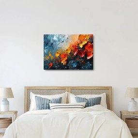 Kép - Virágok absztrakt festménye III. (70x50 cm)