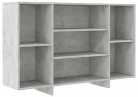betonszürke szerelt fa tálalószekrény 120x30x75 cm