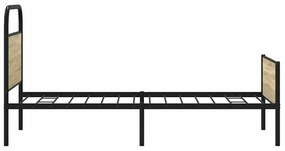 ágykeret matrac nélkül 80x200 cm sonoma tölgyfa műfa