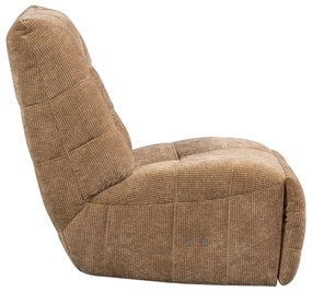 Világosbarna állítható kordbársony relaxációs fotel Hein – WOOOD