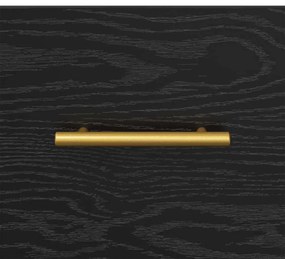 Éjjeli asztal fiókkal Fekete 40 x 35 x 47.5 cm Faanyag