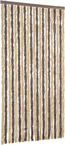vidaXL sötétbarna és bézs zsenília rovarfüggöny 90 x 220 cm