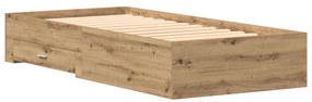 Ágykeret Artisan Tölgy 90x200 cm Műanyag Wood