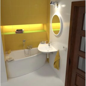 Ravak CT01000000 - Sarokkád AVOCADO 150x75 cm akril/fehér