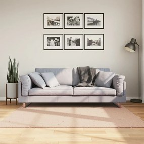 HUARTE púderszínű rövid szálú puha és mosható szőnyeg 160x160cm