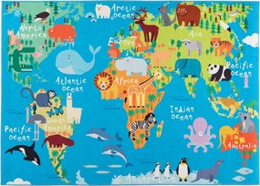 Világtérkép Torino Kids Gyerekszőnyeg Obsession 160x230 cm.
