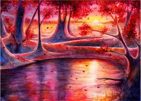 Egy varázslatos erdő képe (üvegen) (70x50 cm)