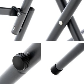 GARTHEN Kerti asztal kerek rattan 110 cm szürke