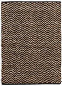 Fekete-natúr színű szőnyeg 120x170 cm Zigzag – douceur d'intérieur