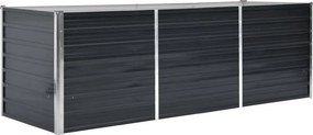 vidaXL antracitszürke horganyzott acél kerti magaságyás 240x80x77 cm