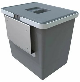 Beépített ajtós szemetes 15 l, szürke
