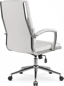 Forgószék fehér ökobőr. CAMILO