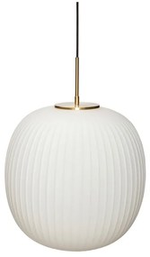 Fehér függőlámpa üveg búrával ø 40 cm Serene – Hübsch