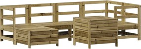 vidaXL 7 részes impregnált fenyőfa kerti kanapészett