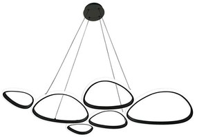 LED csillár kábelen PETRA LED/58W/230V 4000K fekete