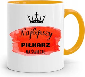 Sárga Bögre Labdarúgóknak A Világ Legjobbja fényképes nyomattal