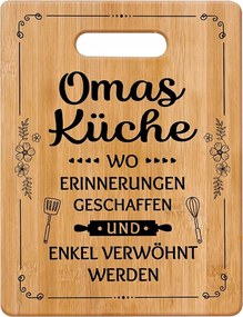 Bambusz Vágódeszka gravírozással Ajándék nagyinak 28 x 22cm