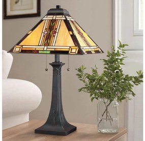 Quoizel QZ-NAVAJO-TL-VB - Tiffany NAVAJO asztali lámpa 2xE27/60W/230V