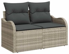 Kerti Kanapé Szett 8 pcs Világosszürke 287.5 x 122.5 x 85 cm