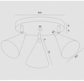 Argon 6246 - Spotlámpa LUCINDA 3xE14/7W/230V arany