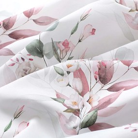 Goldea pamut drapéria deluxe - zsenge rózsák 140x160 cm