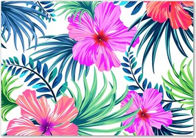 Üveg falpanel Hawaii virágok Ragasztó Ingyenes