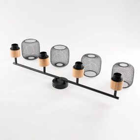 Brilagi - Spotlámpa BASKLITE 4xE27/15W/230V kaucsukfa/fekete