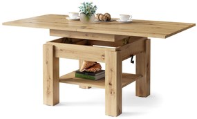 Mazzoni CLEO Artisan Tölgy - NYITHATÓ/MAGASÍTHATÓ DOHÁNYZÓASZTAL ÉTKEZŐASZTAL ÉS DOHÁNYZÓASZTAL EGYBEN