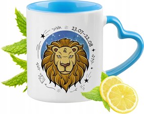 Zodiákus Kék Bögre Szív Alakú Füllel Ajándék