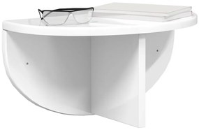 vidaXL Falpolc 2 pcs Magas Fényű Fehér 38 x 19 x 19 cm Faanyag