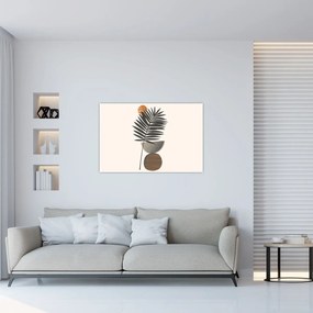 Kép - Absztrakció pálmalevéllel (90x60 cm)