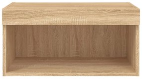 sonoma tölgy színű TV-szekrény LED-világítással 60 x 30 x 30 cm