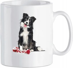 Border Collie nyomott mintás bögre Kutya 330 ml
