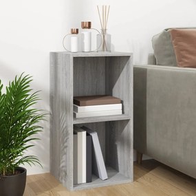 szürke sonoma színű szerelt fa lemeztároló doboz 71x34x36 cm