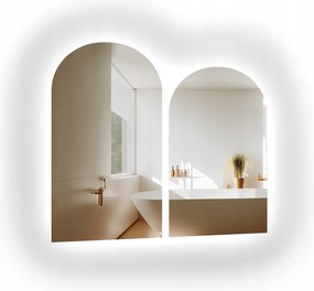 Frank LED-es két darabos félig ovális fürdőszobai tükör szett 60x130cm 60x150cm