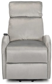 Elektromosan Vezérelhető TV és Relaxfotel Szürke Színben. Felállást Segítő Funkcióval. COLTON