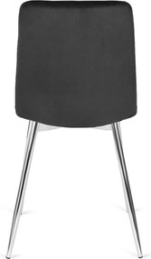 Krzesło CESAR Czarne Welurowe