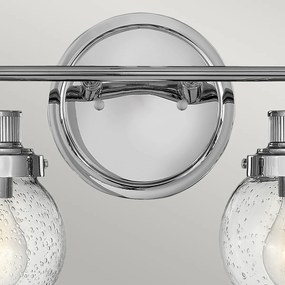 Quintiesse glamour klasszikus fürdőszobai lámpa poppy csiszolt króm átlátszó elsqn-poppy2-pc-bath IP44