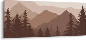 Kép - Barna hegyek N⁰2 (120x50 cm)