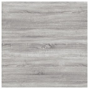 4 db szürke sonoma színű szerelt fa fali polc 40 x 40 x 1,5 cm